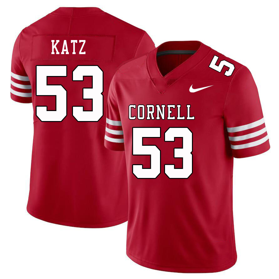 Men-Youth #53 Spencer Katz Cornell Big Red 2023 College Football Jerseys Stitched Sale-Red